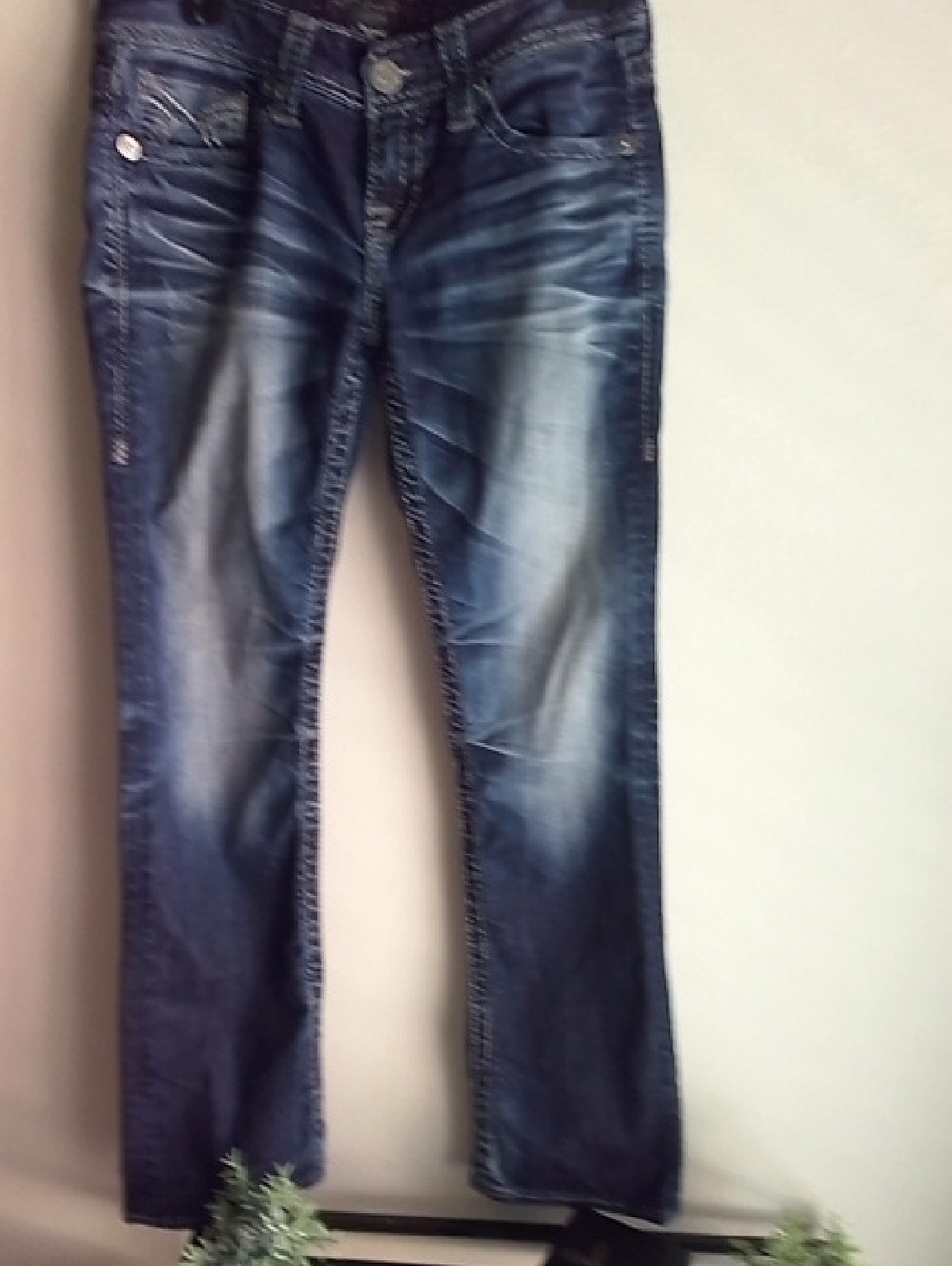 Big Star Ladies Blue Washed Denim Jeans - Classic Casual Fit